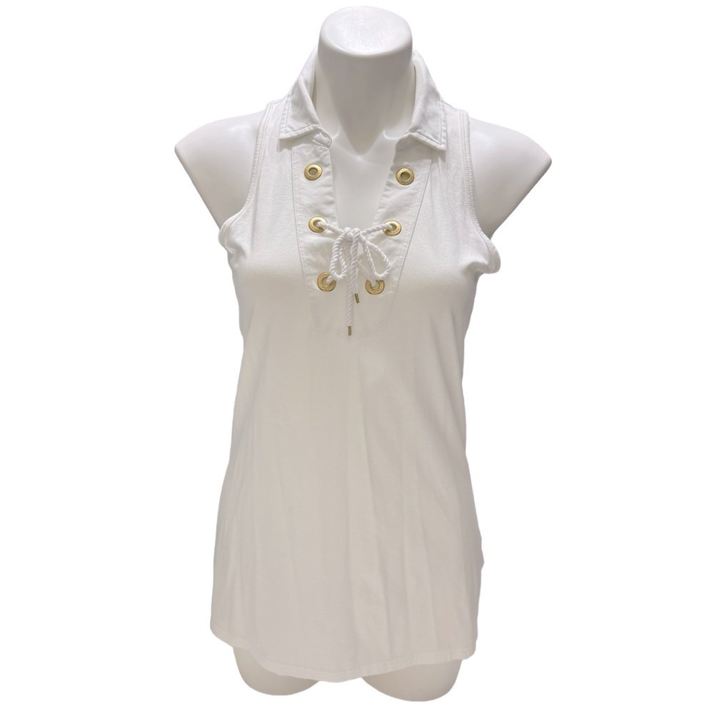 Lilly Pulitzer‎ Sleeveless Sailor Polo Top SZ M